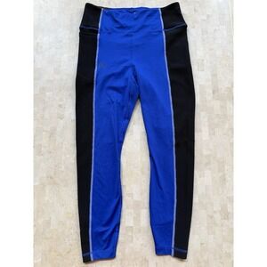 NWT Under Armour Compression Full Length Leggings Black/Blue Women's Size 1X $60